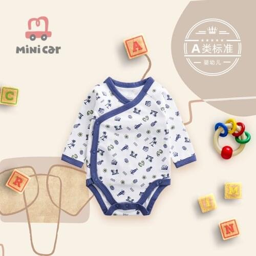 Boy baby one piece Romper baby summer air conditioning shirt spring and autumn cotton long sleeve outdoor wear