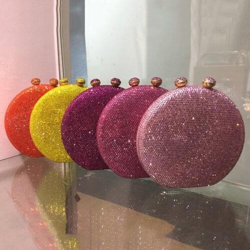 Elegant Orange/Yellow/Silver 11 Colors Wedding Bridal Clutches New Fashion Women’s Evening Phone Wallets Luxury Lady Dinner Bags