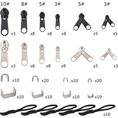 Fix Zipper Slider Zipper Head Universal Kit Replacement For Broken / Wearable Sliders Instant Repair Zipper Useful Home textile