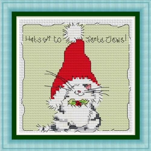 KTF026 Cross Stitch Kit Embroidery Art Homfun Maison Cross Stich Painting Joy Sunday Christmas Decorations For Home Homefun