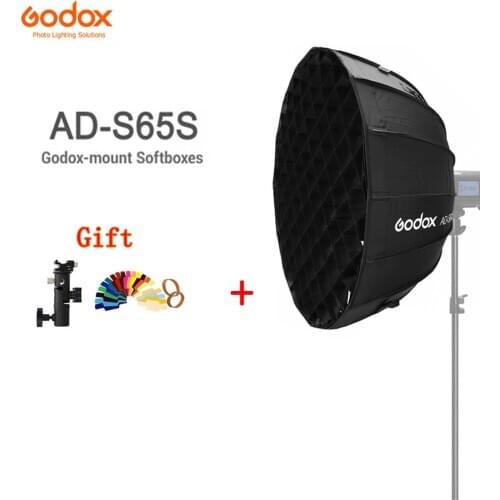 Godox 65cm AD-S65S built-in silver softbox with honeycomb grid Godox Mount softbox for AD400PRO flash