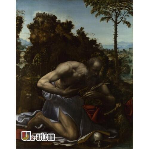 Canvas Prints (Saint Jerome in Penitence) Wholesale home decor wall art canvas printing picture for church Religion-335