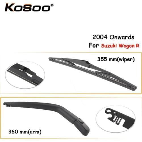 KOSOO Auto Rear Car Wiper Blade For Suzuki Wagon R,355 mm 2004 Onwards Rear Window Windshield Wiper Blades Arm,Car Accessories