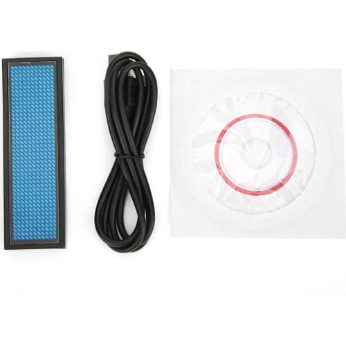 Mini LED Digital Name Badge Scrolling Name Message Tag Badge Sign 110-240V Brightness 8 Levels Speed Reverse Buckle Installation