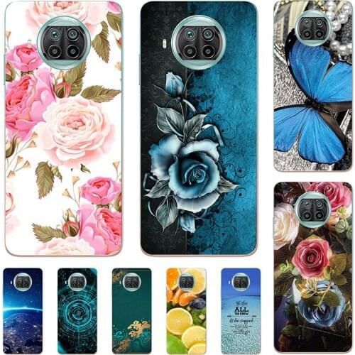 Fashion Flower Case For Xiaomi Mi 10T Lite 10T Pro 5G 6.67" Xiaomi Mi 10i Apollo Pro Cover Soft Silicone Cat Printing Coque