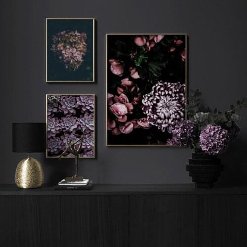 Nordic style Flower Wall Art Print Paper Painting Nordic Posters And Prints Wall Pictures For Living Room Decor