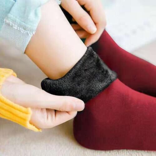 1 Pair Winter Warmer Socks Womens Thicken Thermal Stockings For Women Wool Cashmere Snow Socks Seamless Velvet Boots Floor Socks