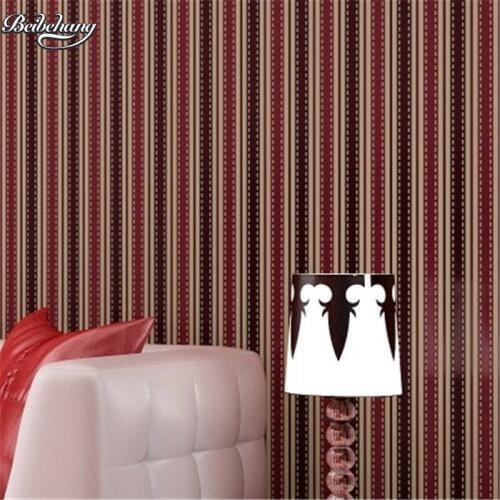 Beibehang simple non - woven wallpaper gray living room vertical stripes bedroom wedding room children 's room pink wallpaper