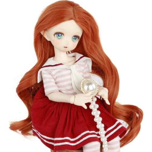 New Arrival 1/3 1/4 1/6 1/8 Fashion Style Wavy Hair Wig High Temperature Wire For BJD Doll Wig