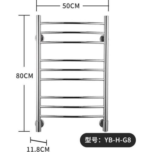 Stainless Steel Heated Towel Warmer Bathroom Wall Mounted Electric Heated Towel Rail Eight-layer Towel Rack dryer 220V/110V 70W