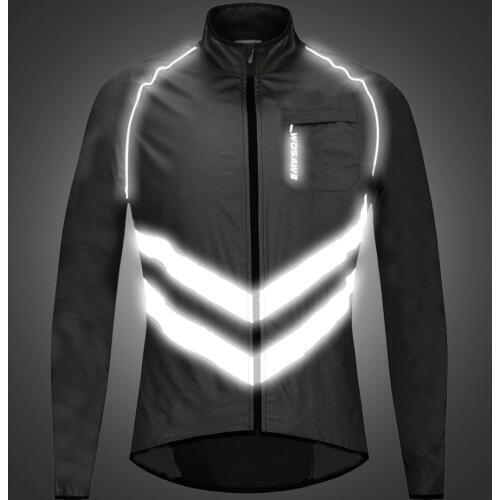 Long Sleeve Cycling Windbreaker Men Women Bike Clothes MTB Reflective Bicycle Jersey Black/Orange/Green Windproof Cycling Jacket