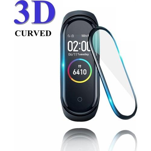 3D Screen protector for xiaomi mi band 4 5 Full Cover Film Xiomi Band4 Scratch Resistant Curved Edge Protective Glass Miband 4