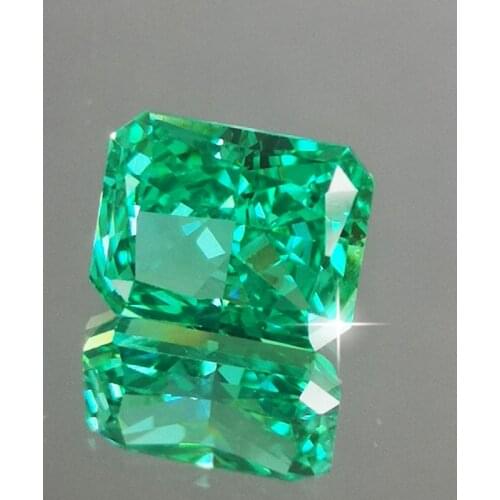 Green Paraiba Tourmaline Radiant cut white top quality beads loose fancy vivid white stones for jewelry making CZ DIY