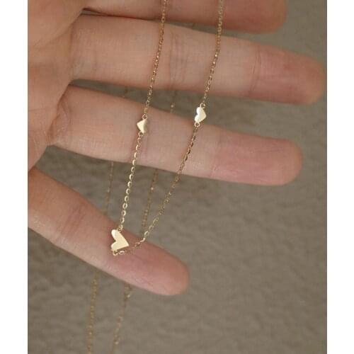 Silvology 925 Sterling Silver Three Heart Choker Necklace for Women Glossy Simple Clavicle Necklace 2021 Friendship Jewelry Gift