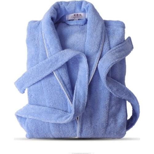 100% Cotton Toweling Terry Robe Lovers Soft Bath Robe Men and Women Nightrobe Sleepwear Male Casual Home Bathrobe Hotel Robe