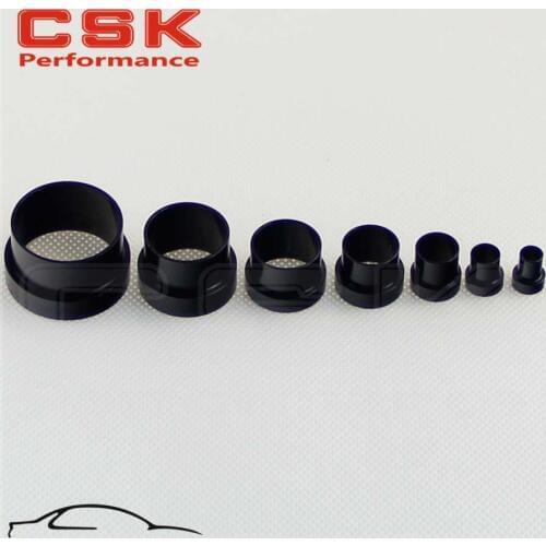 2pcs 4AN Aluminum Tube Sleeve Fittings tube size 1/4" Tube Sleeves -AN4 Black