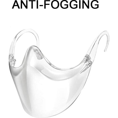 5PCS Face Mask Anti-Droplet-Splash Transparent Mouth Cover Reusable Face Shield Splatter Screen Protective Mask Kitchen Tools