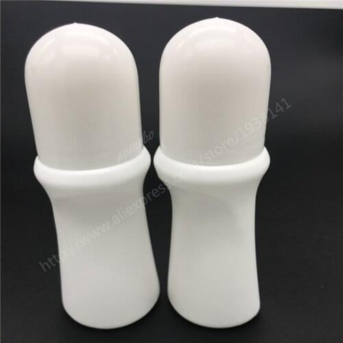 50ml White Empty Plastic Roll On Bottle 50cc Deodorant Roll On Bottle for Perfume personal Care bottle for moving body odour