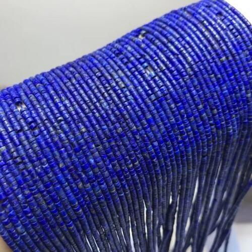 Loose beads lapis lazuli 2MM 15" for DIY jewelry making FPPJ wholesale beads nature gem stone