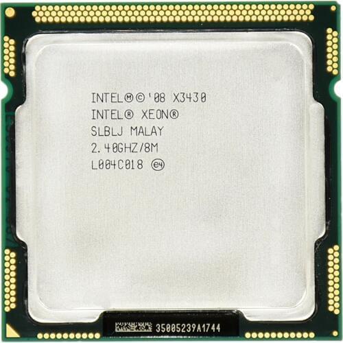 Intel Xeon X3430 8M Cache Quad Core 2.40GHz 95W LGA 1156 Desktop CPU 100% working Desktop Processor