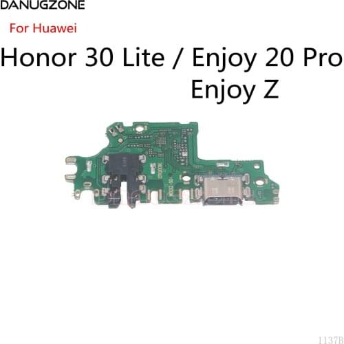 USB Charging Dock Port Socket Jack Plug Connector Charge Board Flex Cable For Huawei Honor 30 Lite / Enjoy 20 Pro / Enjoy Z