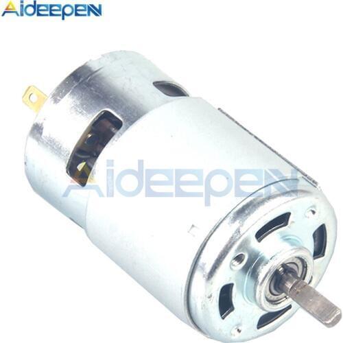 775 DC Motor DC 12V 24V 4500-12000 RPM Ball Bearing Large Torque High Power Low Noise Hot Sale Electronic Component Motor
