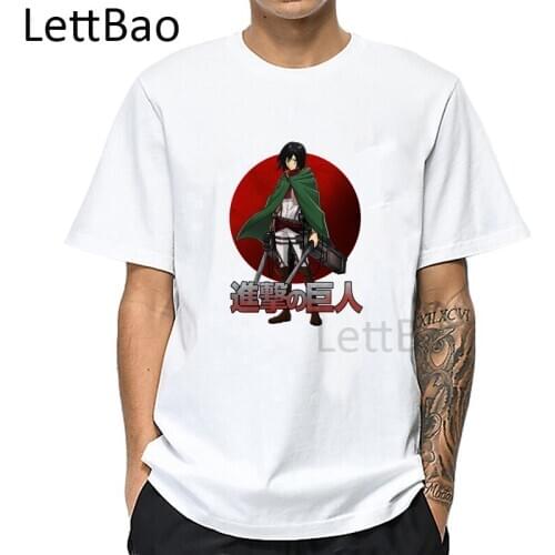 Harajuku T-shirts Mikasa Ackermann Attack on Titan Harajuku Casual Funny Men Women Top 2021 Fashion Summer Short Sleeve T-shirts