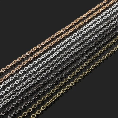Connectors 4*3mm 10m/lot Silver Plated Cable Open Link Chain Findings for Necklace Bracelets Jewelry Making