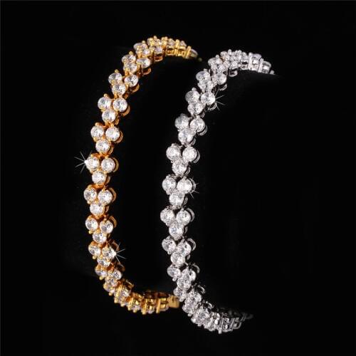 Kpop Bracelet Crystal Trendy Gold/Silver Color High Quality New Fashion Jewelry Charms Bracelets For Women H916