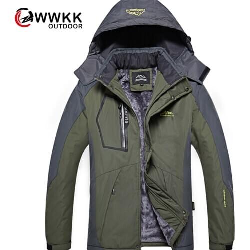 Male Outdoor Jacket Thick One Piece Plus Velvet Cold Custom Version Ski Mountaineering Adventure Snow Jacket Water Repellent Old