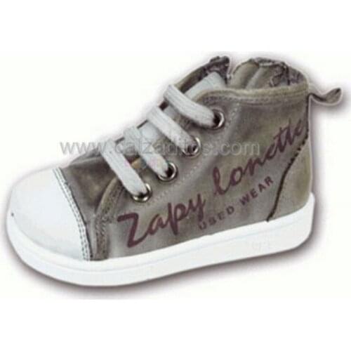 Summer boots with toe and zipper. Color: gray, Zapy