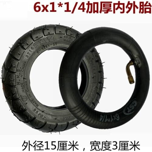 Small Surfer Mini Electric Scooter 6 "inner Tube 6X1 1/4 Inner Tube Outer Tube Thickened Butyl Rubber Zhengxin Tire