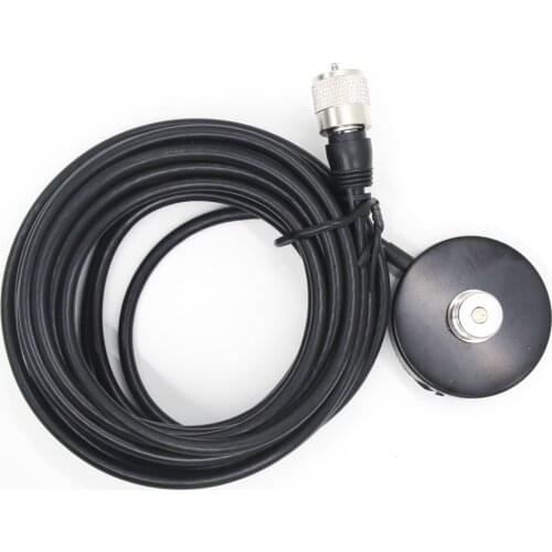 Mini Mount Magnetic Base with 5M/16.4ft Coaxial Cable For Bus Car Stable Mobile Radio Antenna
