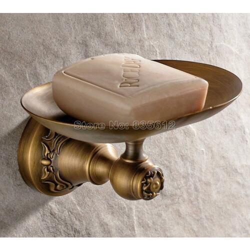 Bathroom Accessory Wall Mounted Antique Brass Bathroom Soap Dish Holder Wba429