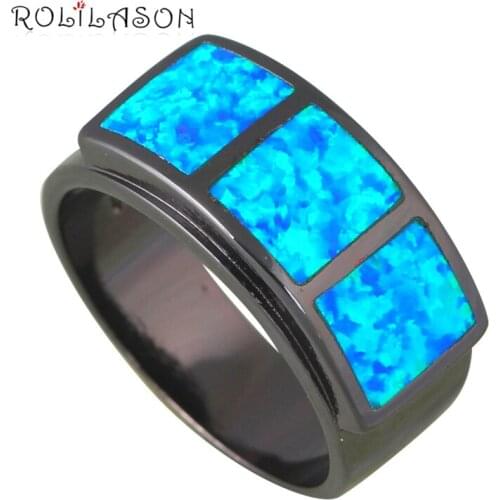 New Hot Sell Gorgeous Rings Blue Fire Opal Gold Tone Ring USA Sz #7#8#9 Fashion Jewelry for Party OR809