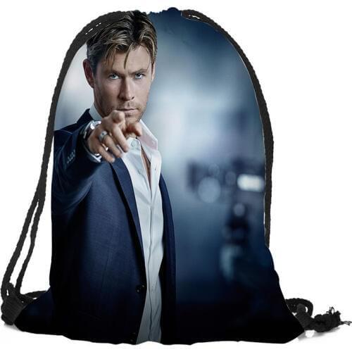 New Chris Hemsworth Printing Backpack Travel Beach School Multi-function Drawstring Bag Custom You Image