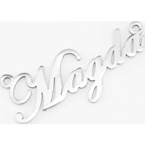 100pcs DIY customize Stainless Steel Logo Letters Alphabet Heart Shape I Love U Stainless Steel Pendants Charms Tags Wholesale