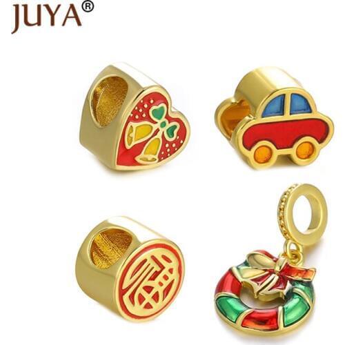 Big Hole Spacer Beads For Jewelry Making Accessories Micro Pave Black/Clear Zircon Rhinestone Beads DIY Jewellery 5Pcs Wholesale