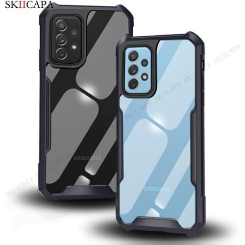 Transparent Airbag Shockproof Case For Samsung Galaxy F62 M62 S21 S20 Ultra S9 S10 Plus A32 A72 A52 M51 M31 Soft TPU Back Cover