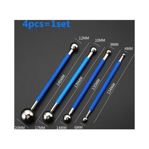 4pcs / set Double Pressed Steel Ball Tiles Repair Ceramic Floor Stick Joints Glue Gap Scraping Construction Tools