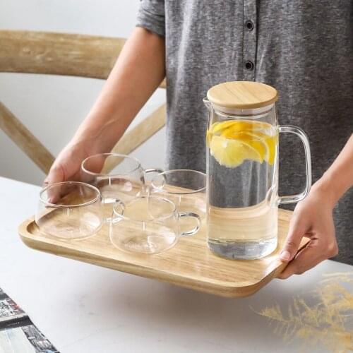 Dry Bubble Bamboo Tea Tray Water Storage Vintage Chinese Large Wooden Food Tray Tea Ceremony Bandeja Madera Chen Teaware DG50CP