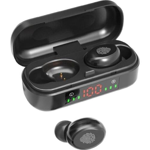 V8 TWS Power Display Waterproof Bluetooth 5.0 Wireless Earphones Sports Earbuds Noise Cancelling Headphones