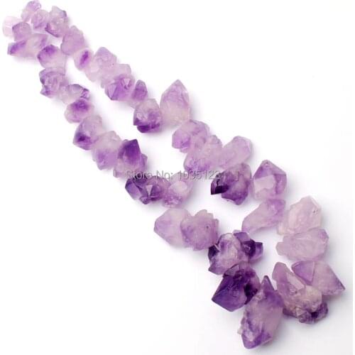 High Quality 10-30mm Natural Light Purple Amethysts Freeform Shape Loose Beads Strand 16" Jewellery Making w1451