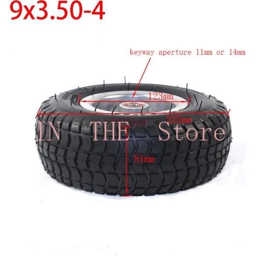 High quality 9x3.50-4 pneumatic tire wheel, used for electric scooter, pocket bike, lawn mower, kart 9 * 3.50-4 wheel tire