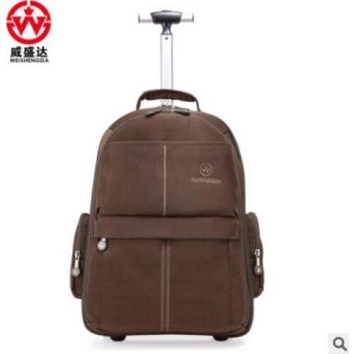 WEISHENGDA rolling luggage bag men hand Luggage backpack bag travel Trolley backpack Bags on wheels Trolley carry on Suitcase