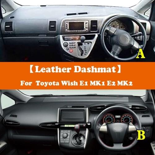 Suede Leather Dashmat Accessories Car-Styling Dashboard Covers Pad Sunshade For Toyota Wish E1MK1 E2 MK2 ZGE20 ZGE25 ZGE21 ZGE22