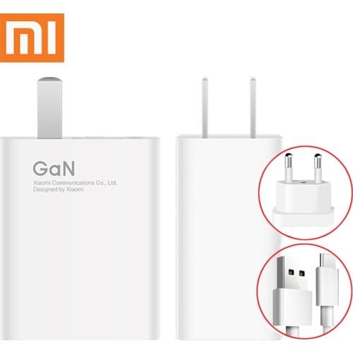 Xiaomi GaN 55W Charger Fast Turbo Charging Power Adapter USB Type C Cable For MI 11 10 Pro 10T Lite 10S 10i Redmi K40 Pro