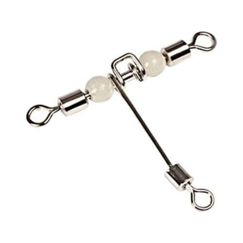 8x10 3Way luminous Swivel Rolling Connector Fishing tackle Lure Stream night vision beans 1/3/5pcs boat fishing product