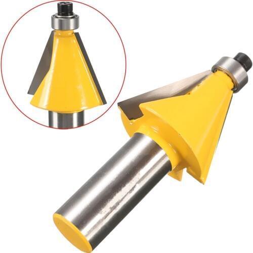 1pc 1/2" Shank 22.5 Degree Chamfer Bevel Edging Router Bit Milling Cutter for Wood Woodworking Bits