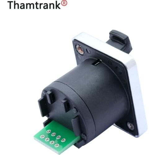 10pcs RJ45 Connector Metal Ethernet PCB Network connector with PUSH Lock Wire Connector RJ45 Module Jack Socket